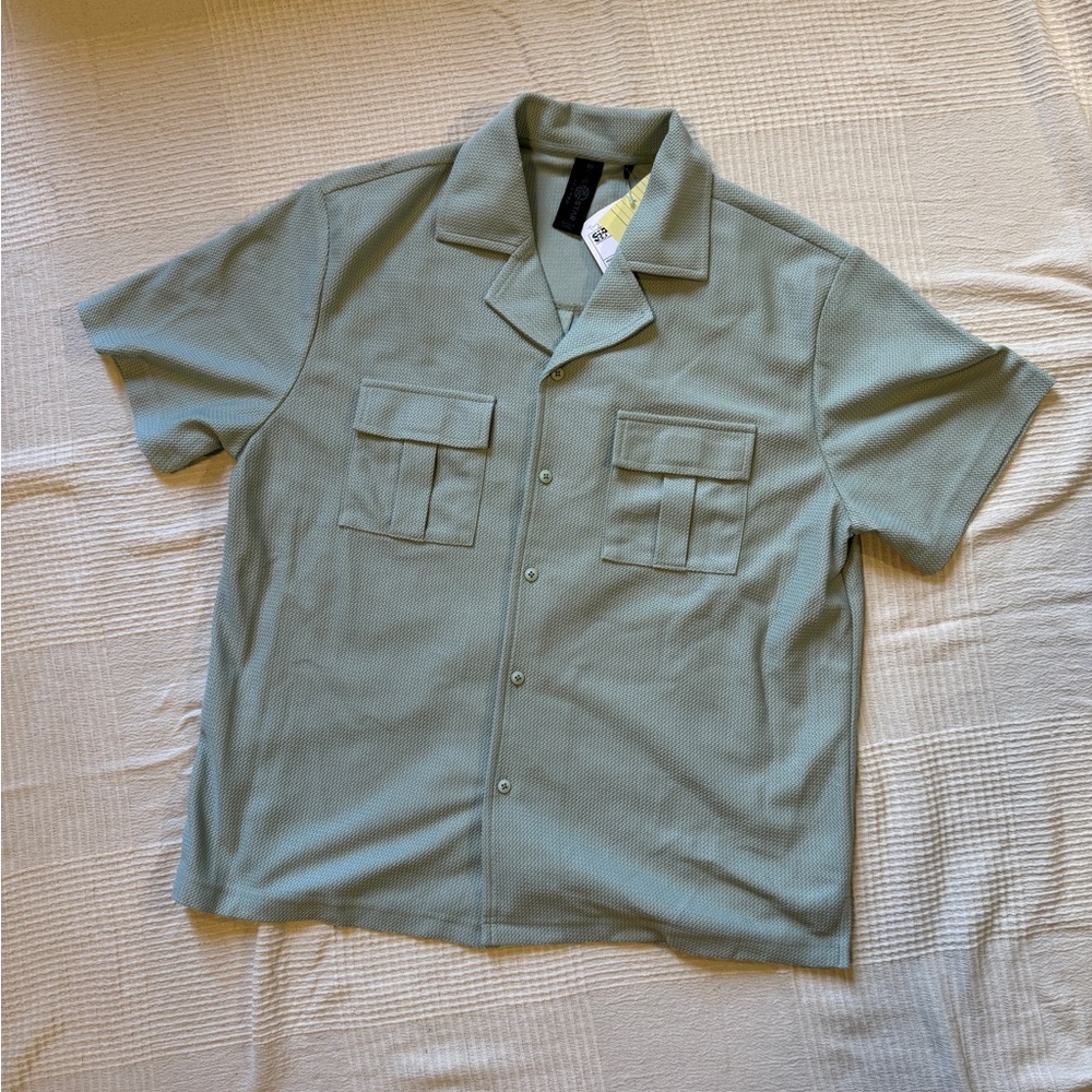NWT Camp Collar Shirt Men’s Medium Sage Green